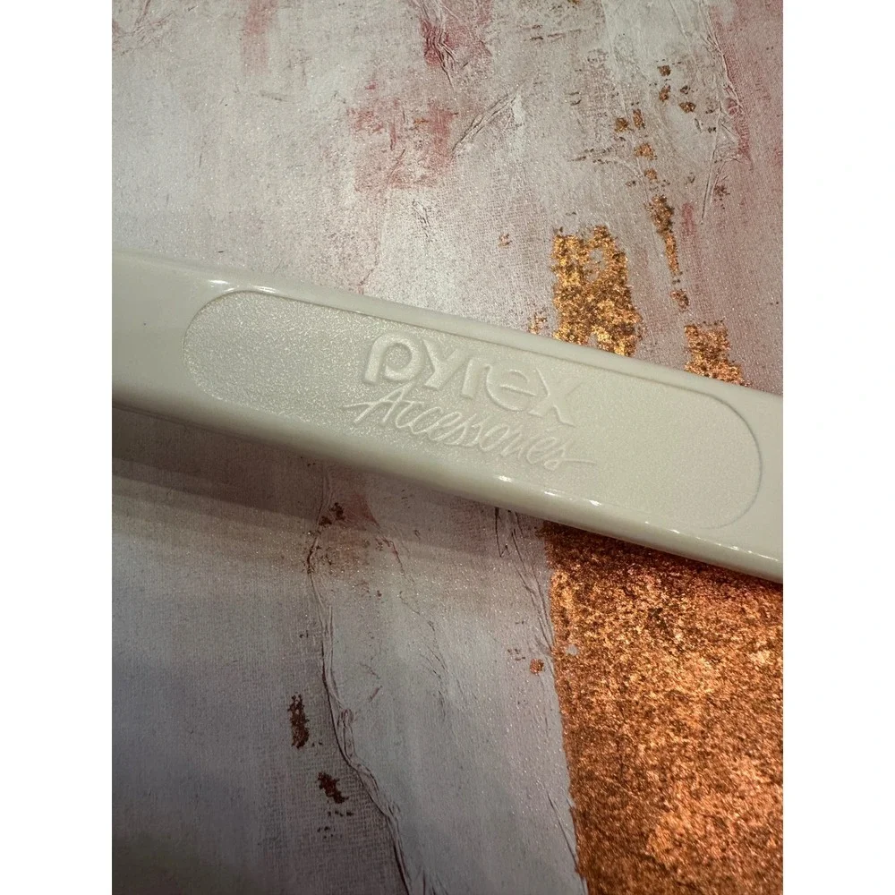 Vintage Pyrex Accessories Cream White Plastic Pie Cake Server Serrated 12